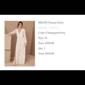 Original dress NEVER altered!!! Worn once for only a few hours.